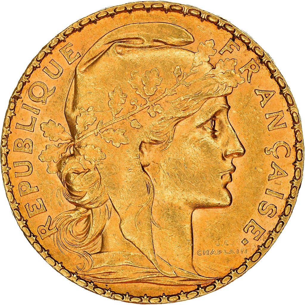 Coin, France, Marianne, 20 Francs, 1900, Paris, EF(40-45), Gold, KM:847