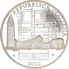 Italy, 10 Euro, Aquilée Basilica, 2010, Rome, Proof, MS(65-70), Silver, KM:334