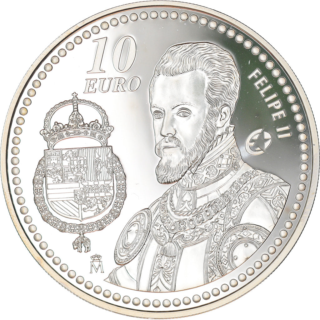 Spain, 10 Euro, Felipe II, 2009, Madrid, Proof, MS(65-70), Silver, KM:1214