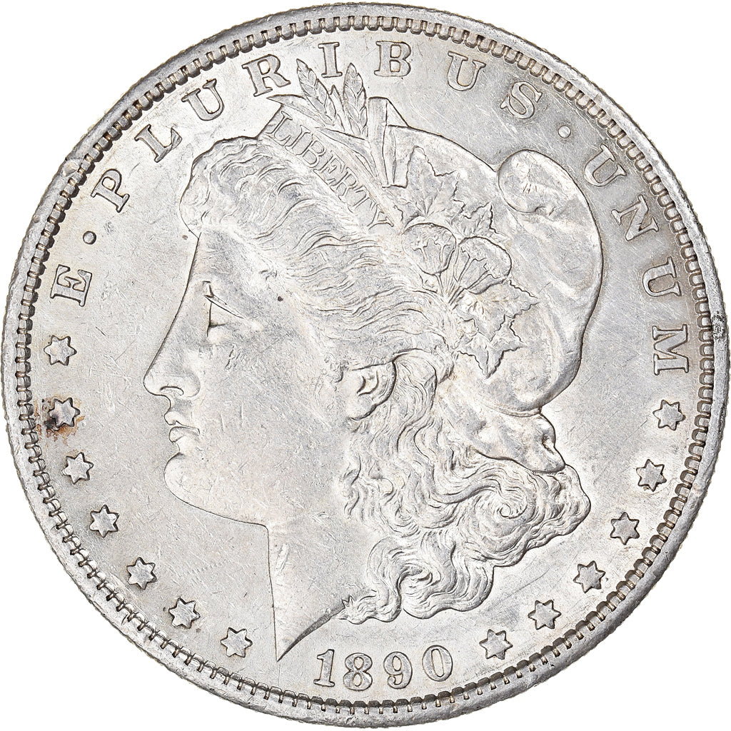 Coin, United States, Morgan Dollar, Dollar, 1890, San Francisco, AU(50-53)