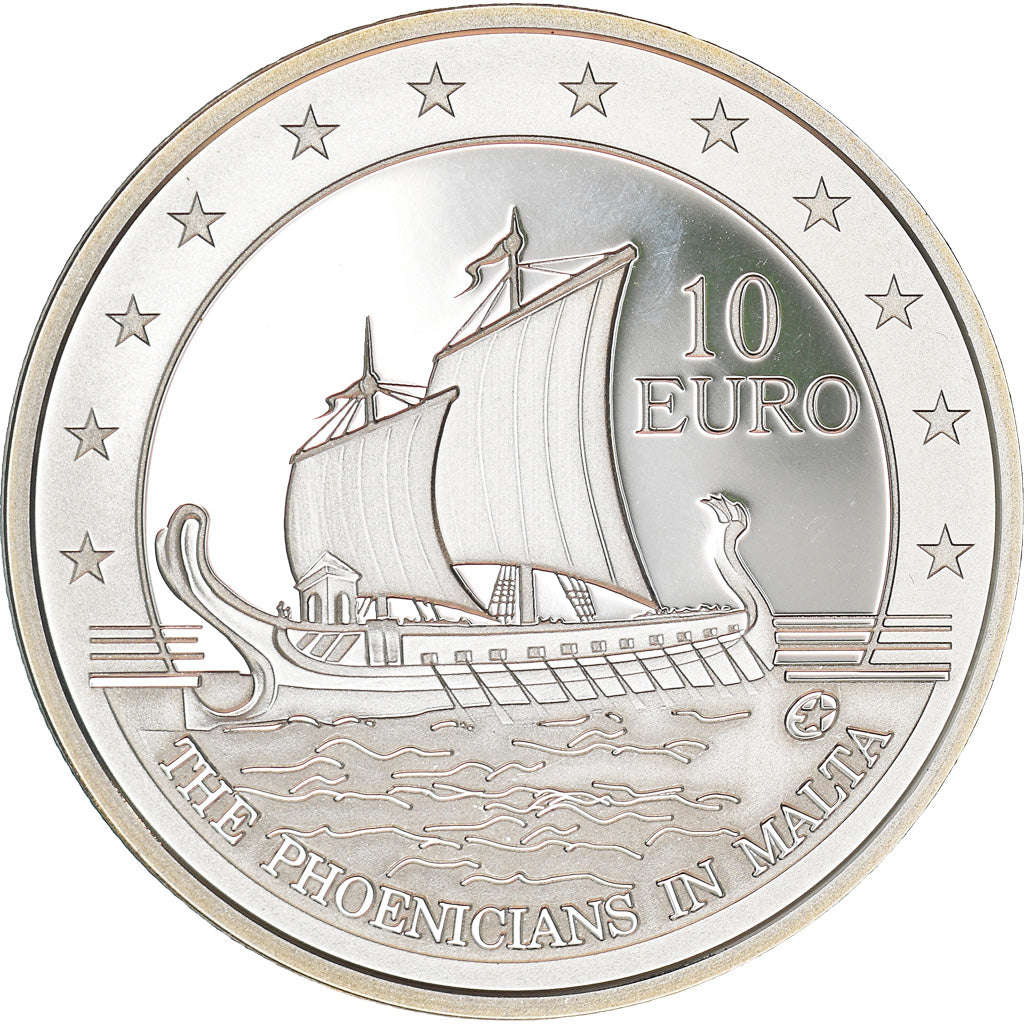 Malta, 10 Euro, Phoenicians in Malta, 2011, Proof, MS(65-70), Silver, KM:142