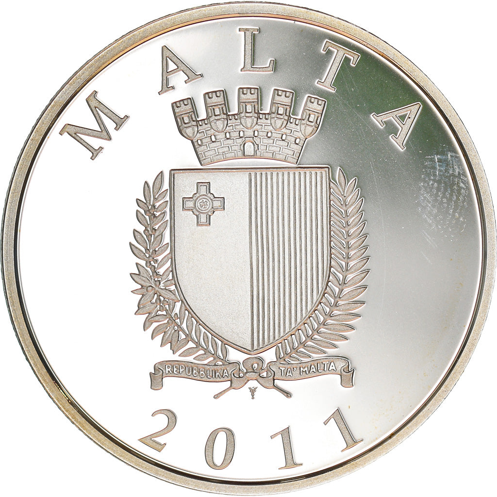Malta, 10 Euro, Phoenicians in Malta, 2011, Proof, MS(65-70), Silver, KM:142