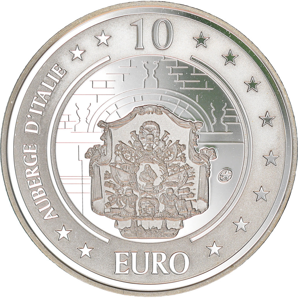 Malta, 10 Euro, Auberge D'Italie, 2010, Proof, MS(65-70), Silver, KM:140
