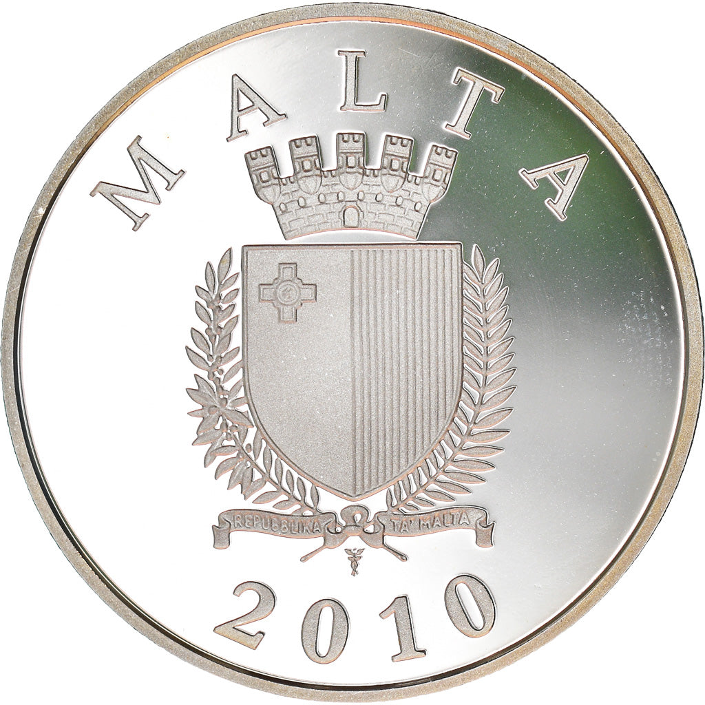 Malta, 10 Euro, Auberge D'Italie, 2010, Proof, MS(65-70), Silver, KM:140