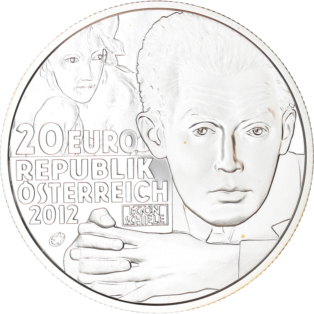 Austria, 20 Euro, Egon Schiele, 2012, Vienna, Proof, FDC, Argento, KM:3209