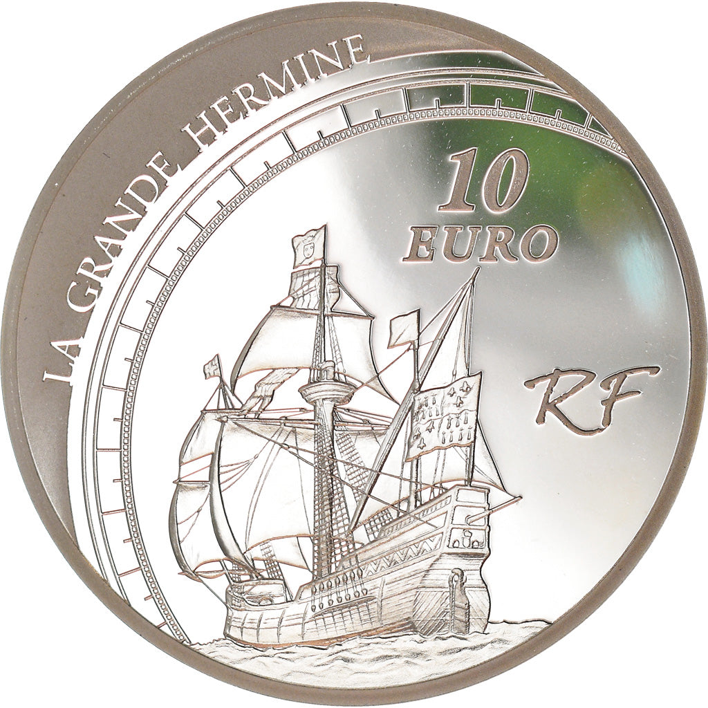 France, Monnaie de Paris, 10 Euro, Jacques Cartier, 2011, Paris, Proof