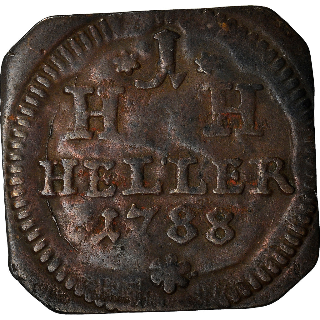 Coin, German States, SAXE-HILDBURGHAUSEN, Friedrich I, Heller, 1788, VF(30-35)