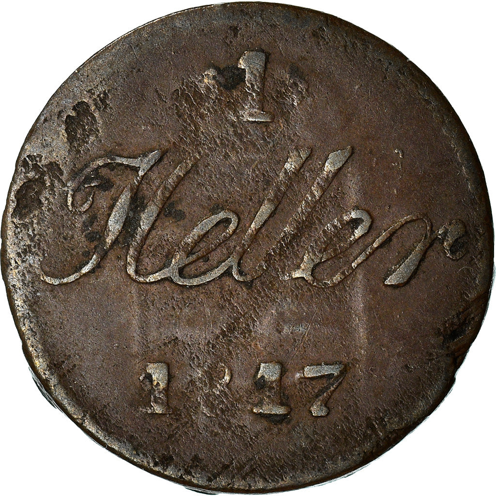 Coin, German States, SAXE-HILDBURGHAUSEN, Friedrich I, Heller, 1817, VF(30-35)