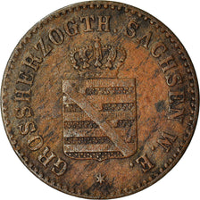 Münze, Deutsch Staaten, SAXE-WEIMAR-EISENACH, Karl Alexander, 2 Pfennig, 1865