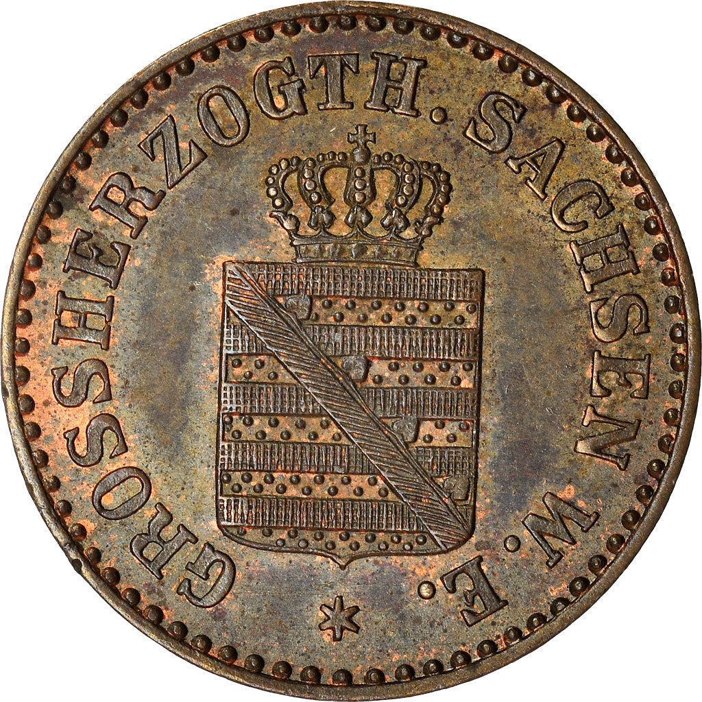 Coin, German States, SAXE-WEIMAR-EISENACH, Karl Alexander, Pfennig, 1858
