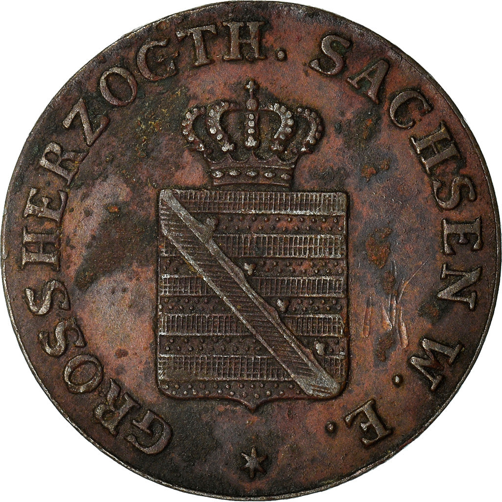 Coin, German States, SAXE-WEIMAR-EISENACH, Karl Friedrich, Pfennig, 1844