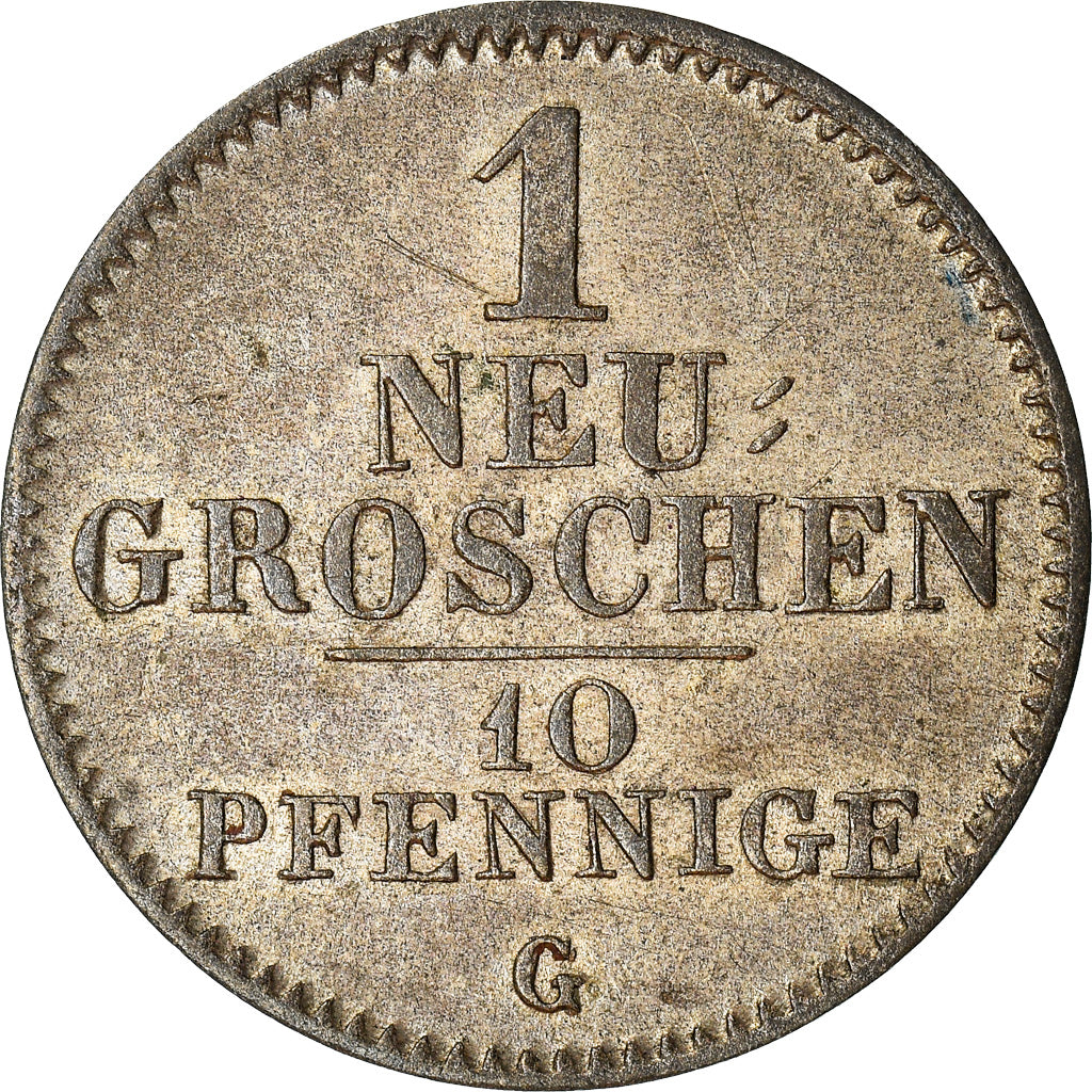 Coin, German States, SAXONY-ALBERTINE, Friedrich August II, Neu-Groschen, 10