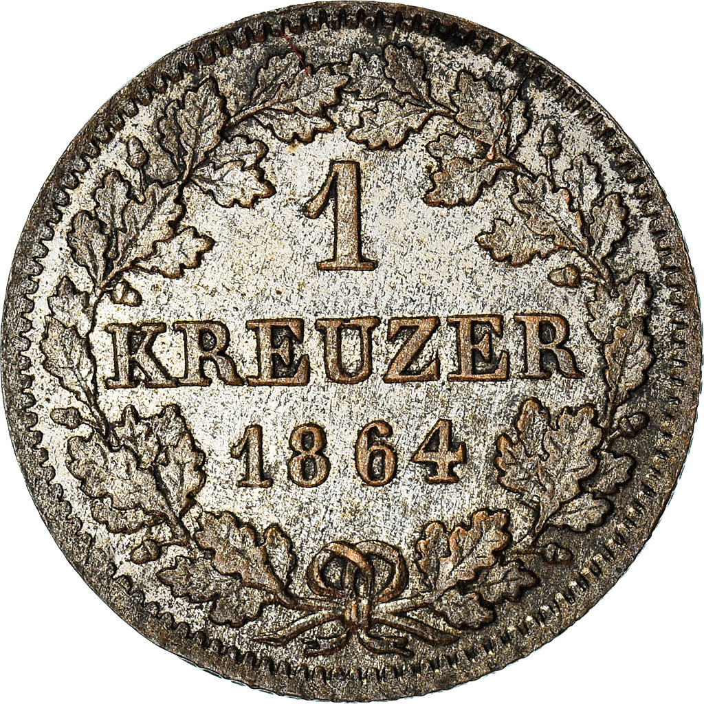 Moneta, Stati tedeschi, SAXE-MEININGEN, Bernhard II, Kreuzer, 1864, BB+