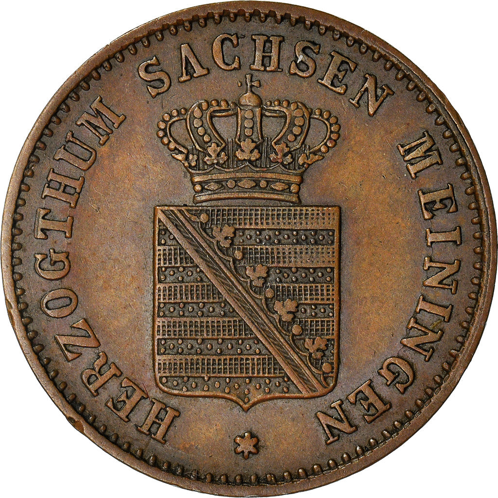 Coin, German States, SAXE-MEININGEN, Bernhard II, 2 Pfennig, 1863, EF(40-45)
