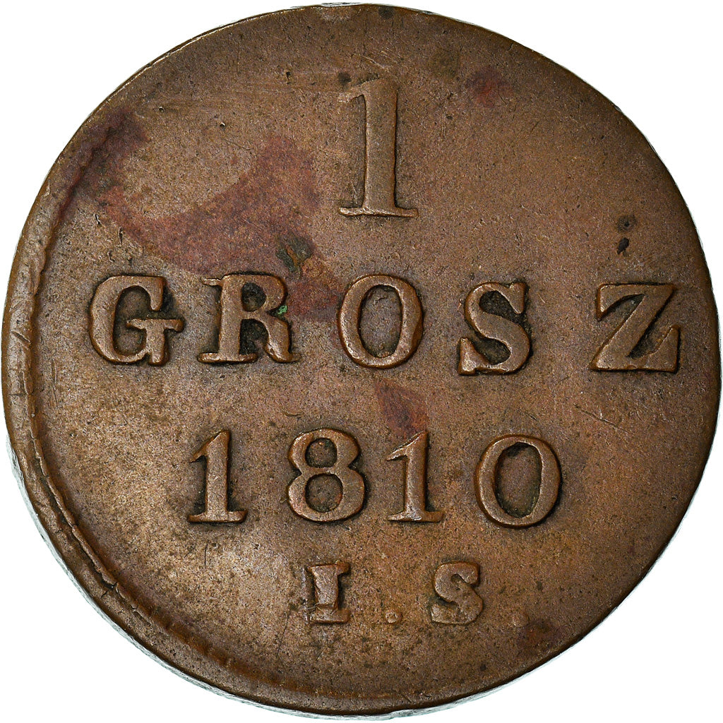 Coin, Poland, Friedrich August I, Grosz, 1810, EF(40-45), Copper, KM:81