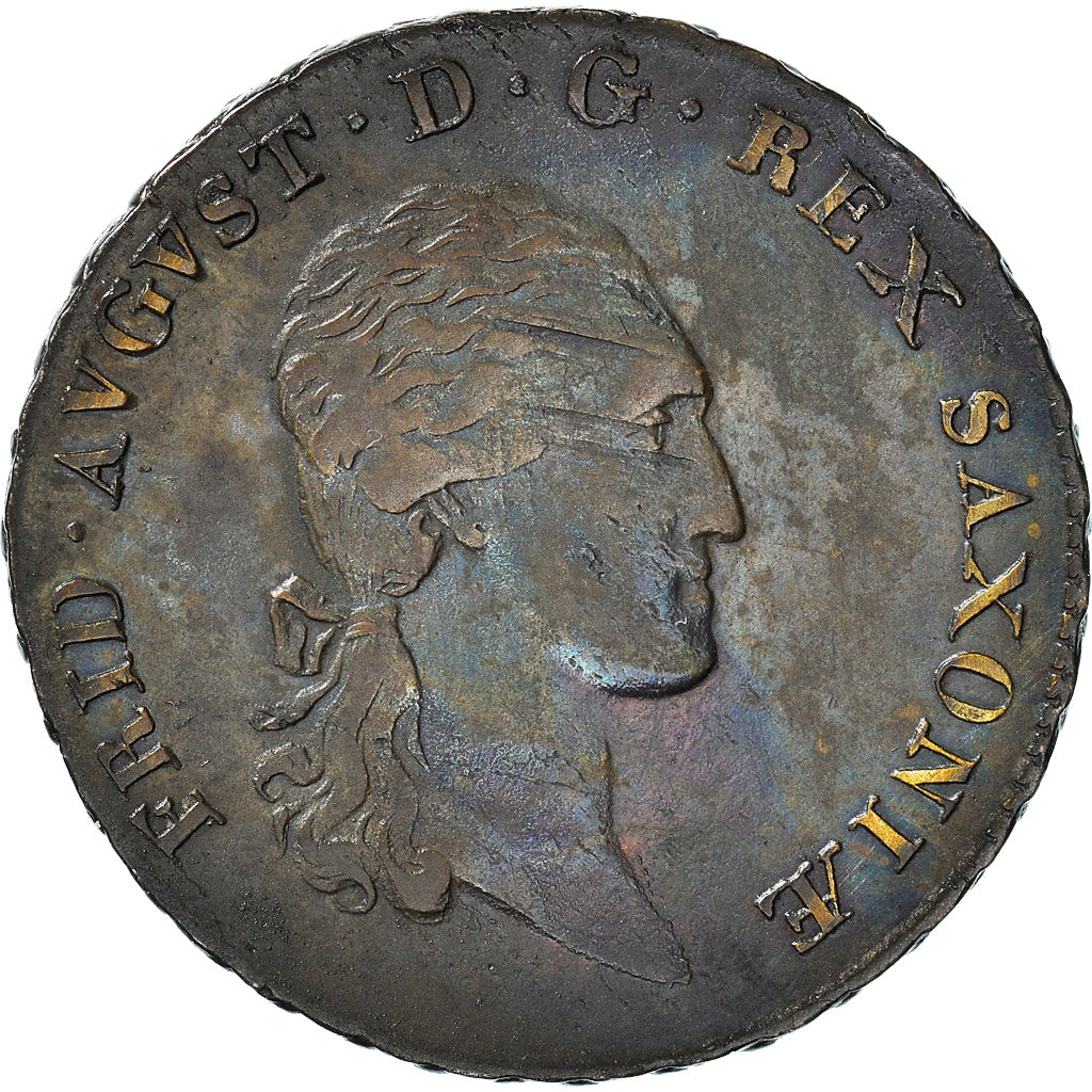 Coin, German States, SAXONY-ALBERTINE, Friedrich August I, 1/6 Thaler, 1/4