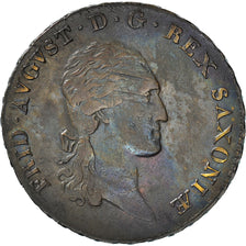 Coin, German States, SAXONY-ALBERTINE, Friedrich August I, 1/6 Thaler, 1/4