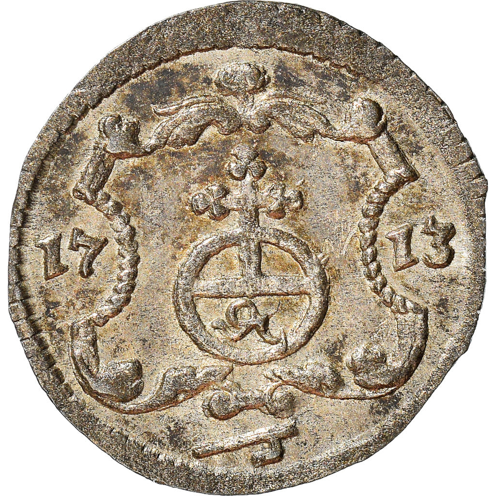 Coin, German States, SAXONY-ALBERTINE, Friedrich August I, Pfennig, 1713