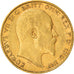 Coin, Great Britain, Edward VII, 1/2 Sovereign, 1902, EF(40-45), Gold, KM:804