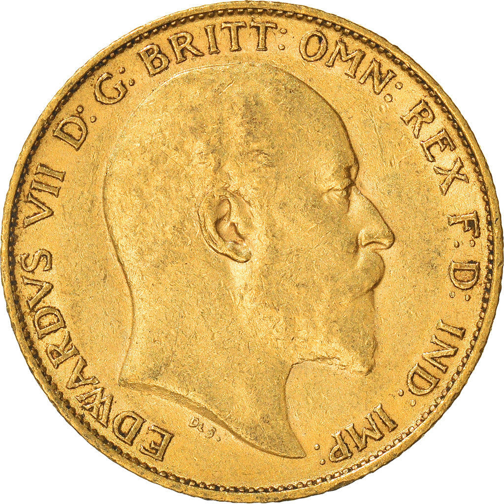 Coin, Great Britain, Edward VII, 1/2 Sovereign, 1903, EF(40-45), Gold, KM:804
