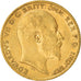 Coin, Great Britain, Edward VII, 1/2 Sovereign, 1906, EF(40-45), Gold, KM:804