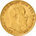Moeda, Grã-Bretanha, Edward VII, 1/2 Sovereign, 1909, EF(40-45), Dourado