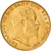 Coin, Great Britain, Edward VII, 1/2 Sovereign, 1910, AU(50-53), Gold, KM:804
