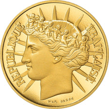 Moneta, Francia, Fraternité, 100 Francs, 1988, Proof, FDC, Oro, KM:966b