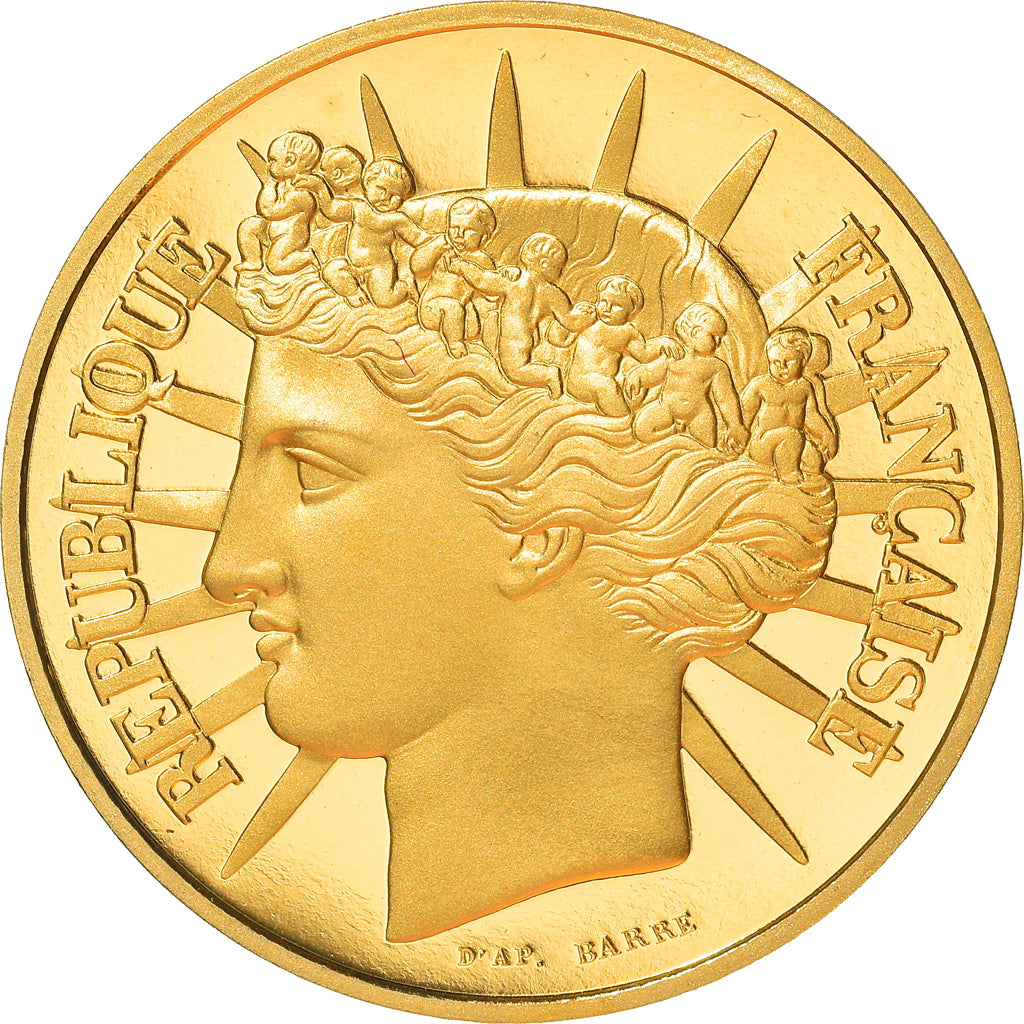 Moneta, Francia, Fraternité, 100 Francs, 1988, Proof, FDC, Oro, KM:966b