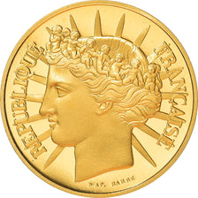 Moneta, Francia, Fraternité, 100 Francs, 1988, Proof, FDC, Oro, KM:966b
