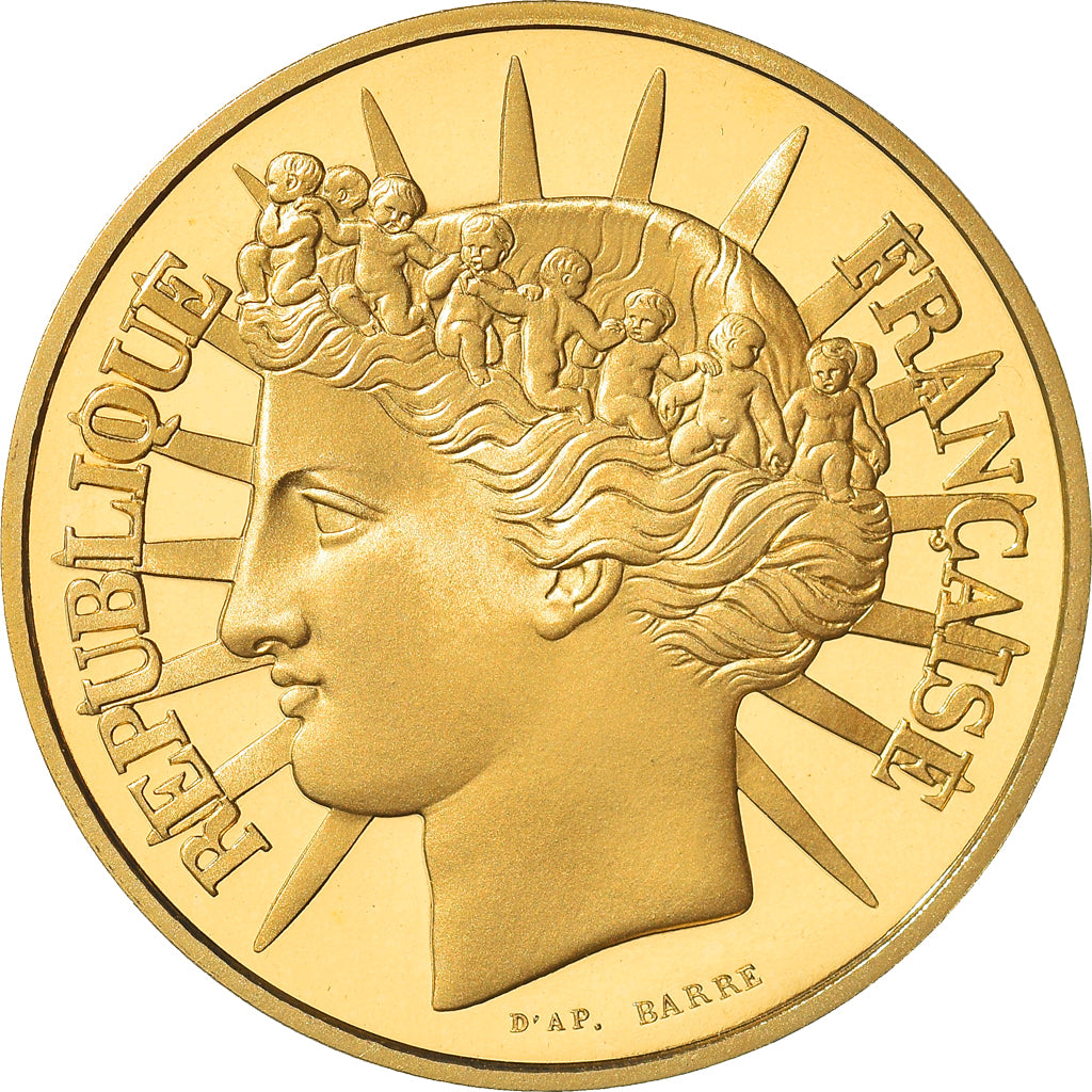 Monnaie, France, Fraternité, 100 Francs, 1988, Proof, FDC, Or, Gadoury:903