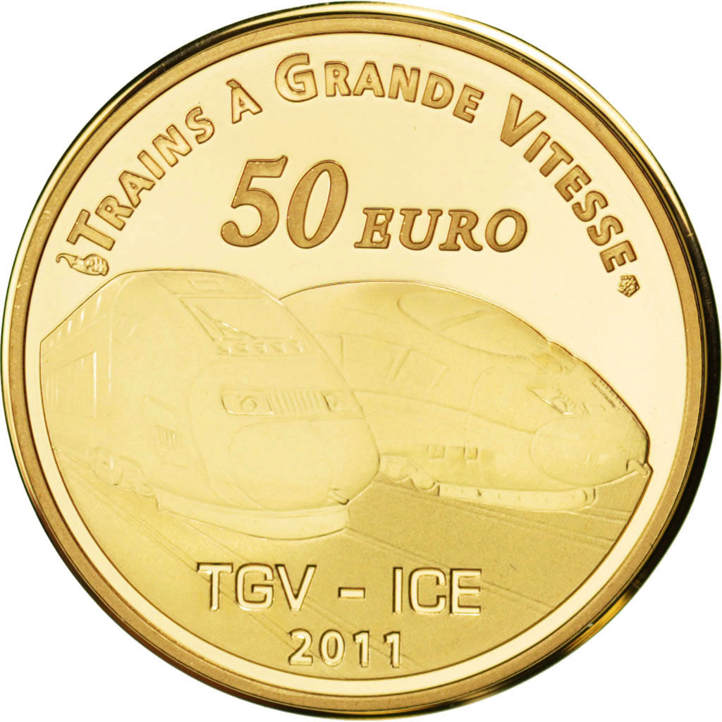 FRANCE, 50 Euro, 2011, Paris, KM #1817, MS(65-70), Gold, 22, 8.45