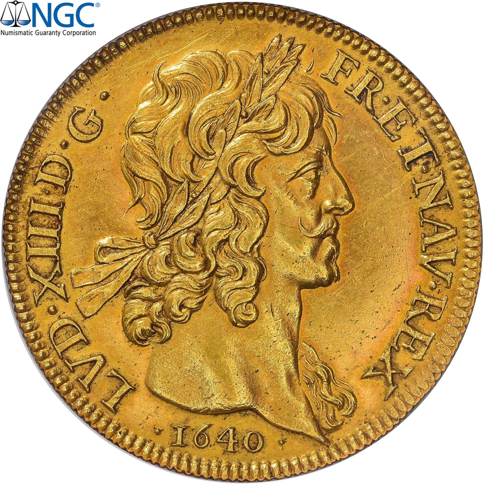 Moneta, Francia, Louis XIII, 80 Livres dit 8 Louis d'or, 1640, Paris, Pedigree