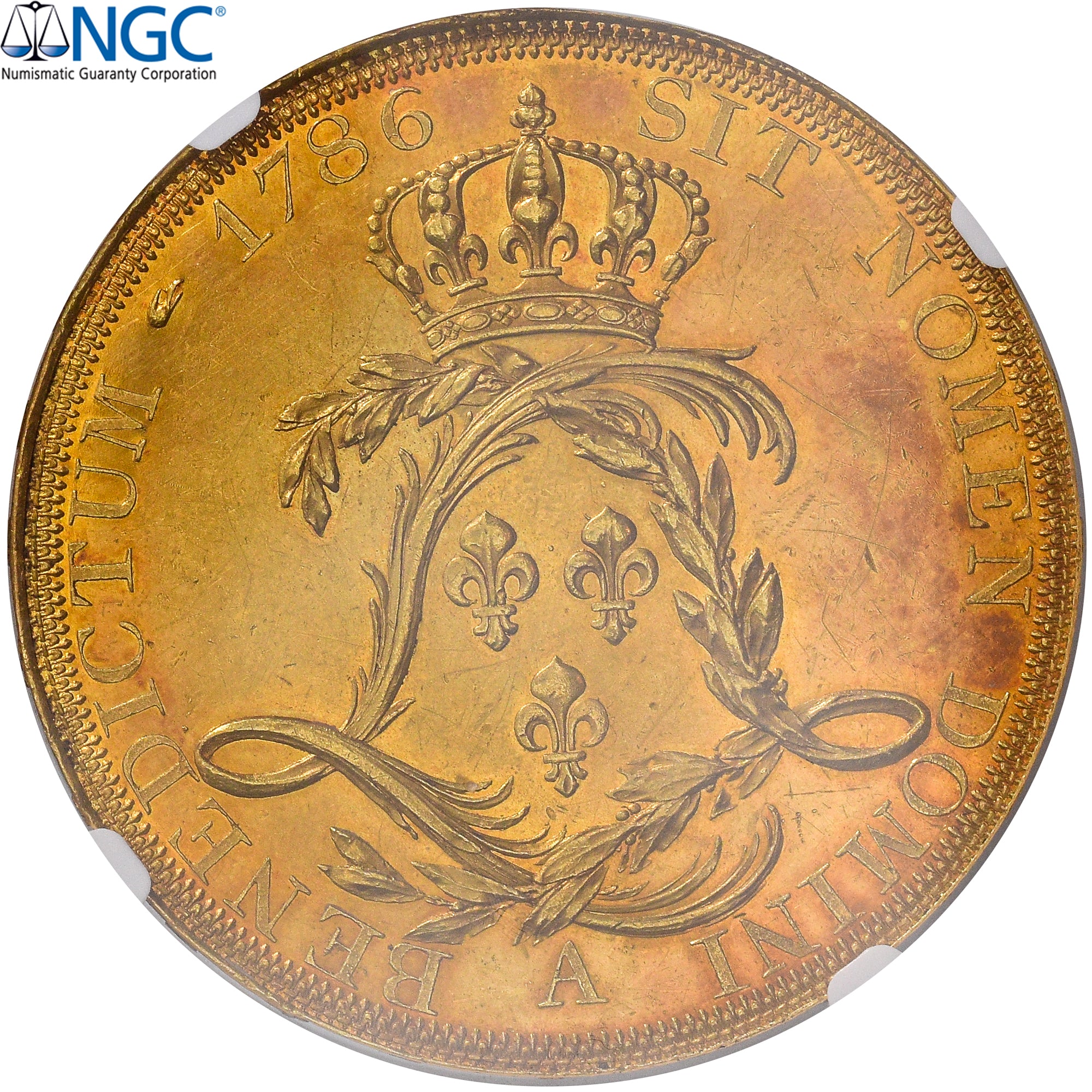 Coin, France, Louis XVI, Ecu de Calonne, 1786, Paris, Essai in Gold, MS(60-62)