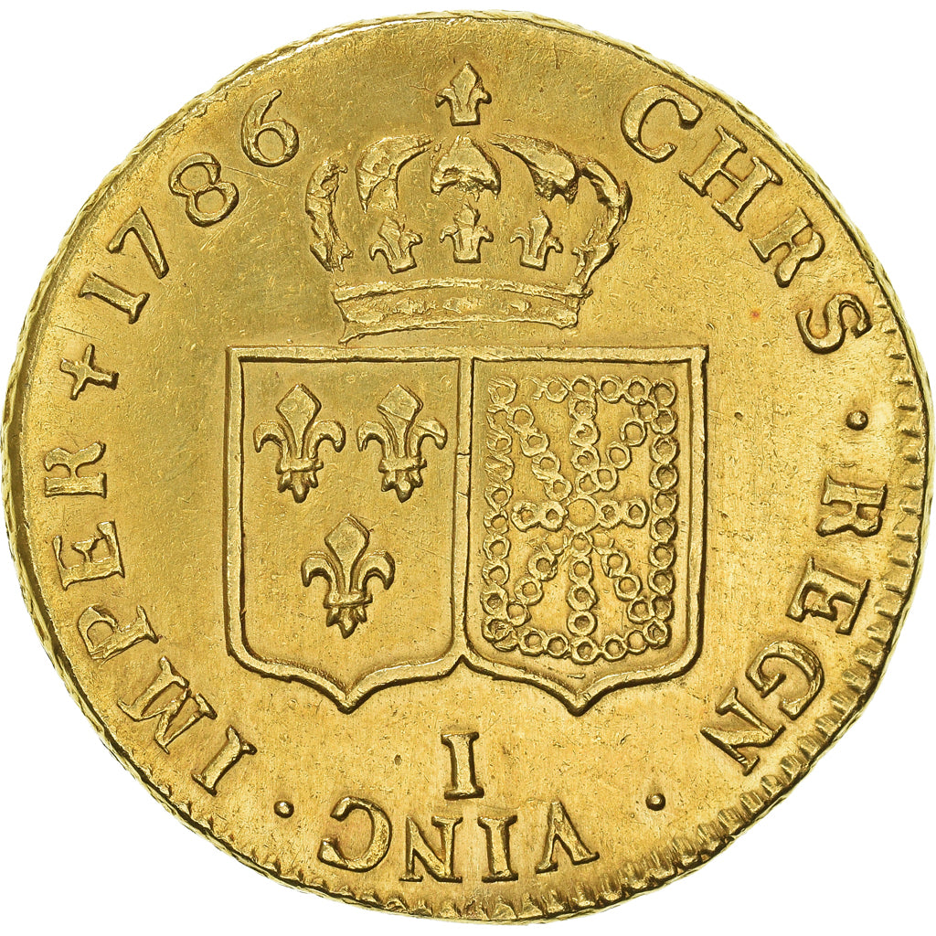 Monnaie, France, Louis XVI, Double Louis d'or à la tête nue, 1786, Limoges