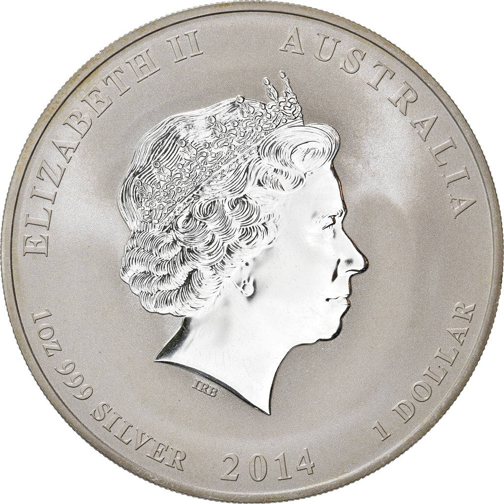 Münze, Australien, Elizabeth II, Year of the Horse, 1 Dollar, 2014, Perth, 1