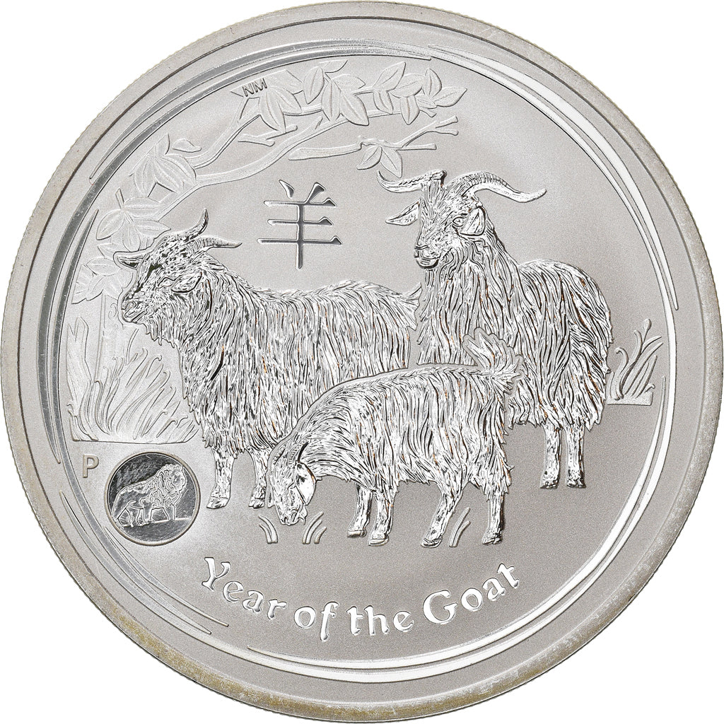 Moneta, Australia, Elizabeth II, Year of the Goat, 1 Dollar, 2015, Perth, 1 Oz
