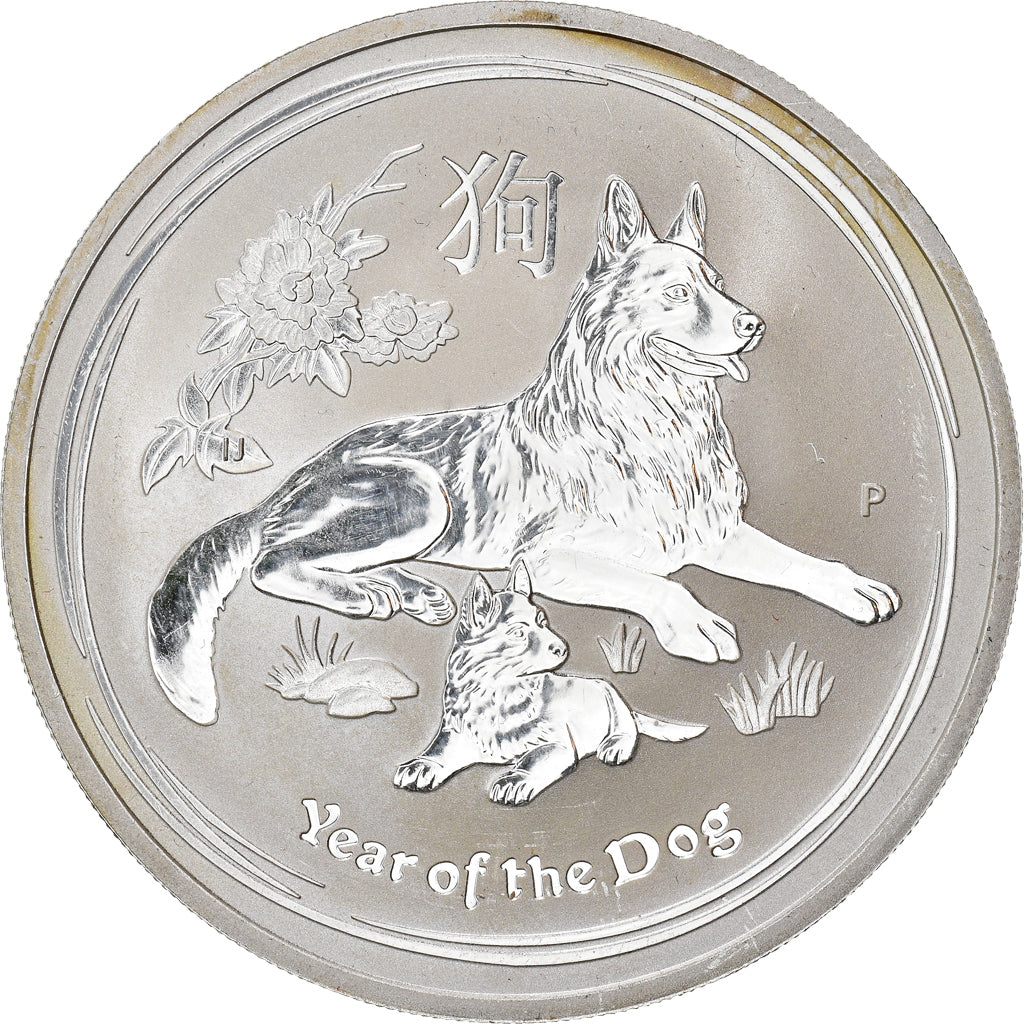 Coin, Australia, Elizabeth II, Year of the Dog, 1 Dollar, 2018, Perth, 1 Oz