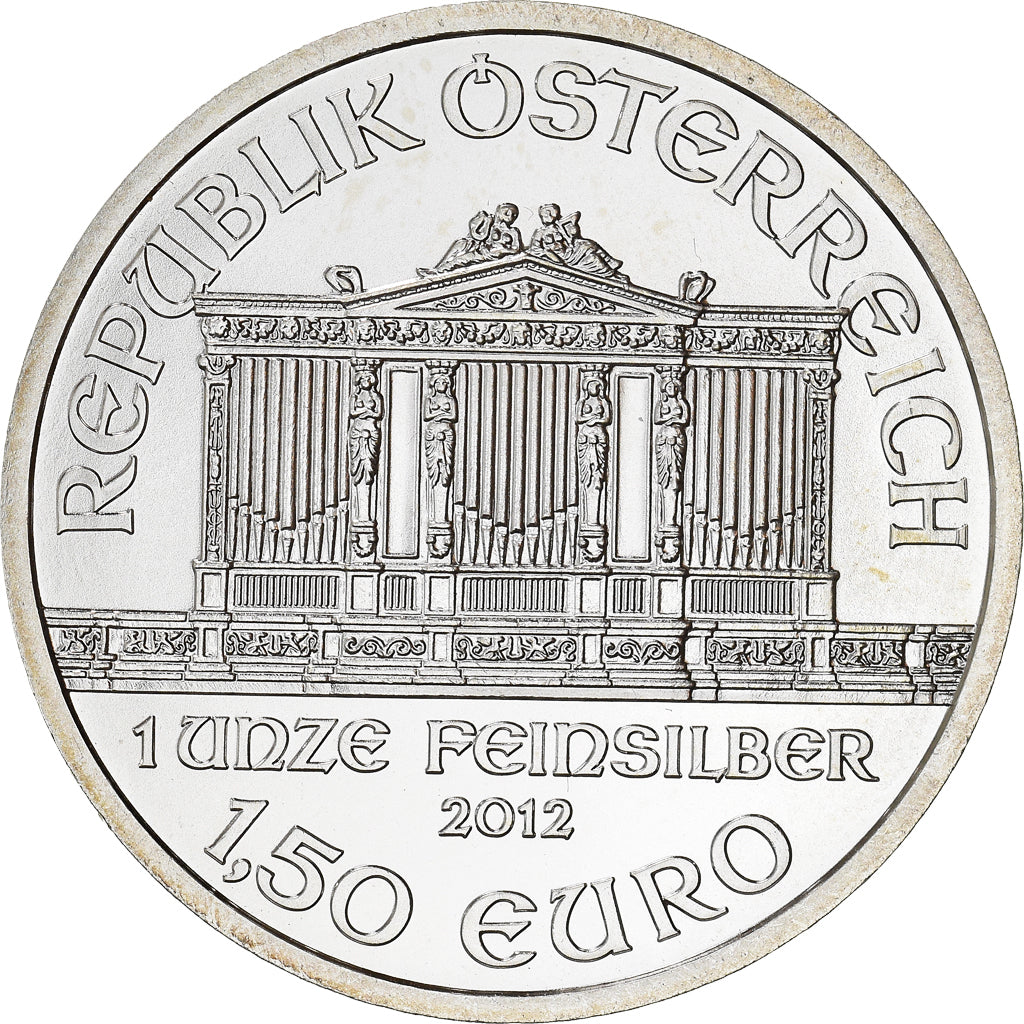 Austria, Philharmonic Orchestra, 1-1/2 Euro, 2012, 1 Oz, MS(65-70), Silver