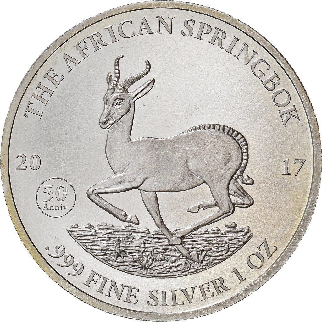 Coin, Gabon, African Springbox, 1000 Francs CFA, 2017, 1 Oz, MS(65-70), Silver