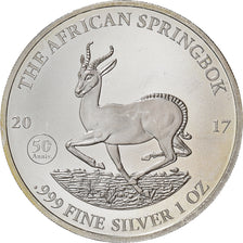 Coin, Gabon, African Springbox, 1000 Francs CFA, 2017, 1 Oz, MS(65-70), Silver
