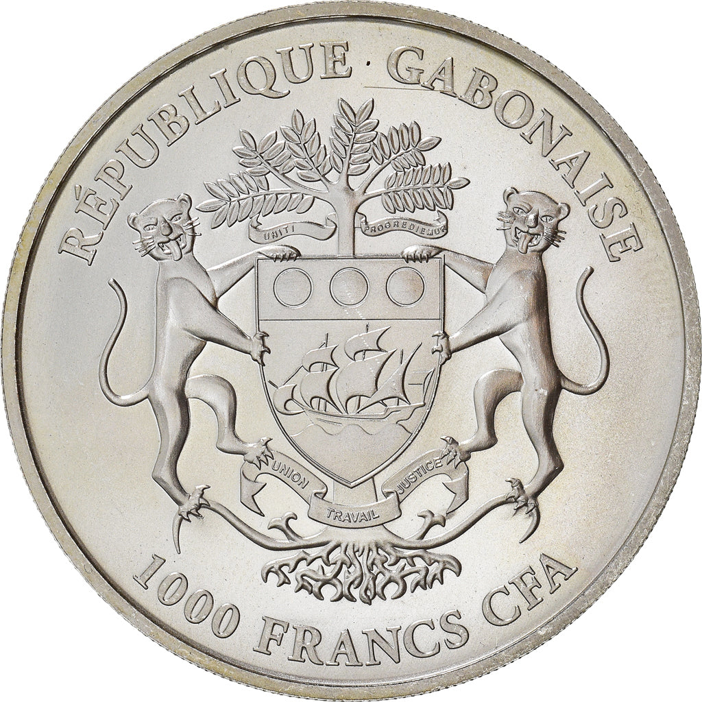 Coin, Gabon, African Springbox, 1000 Francs CFA, 2017, 1 Oz, MS(65-70), Silver