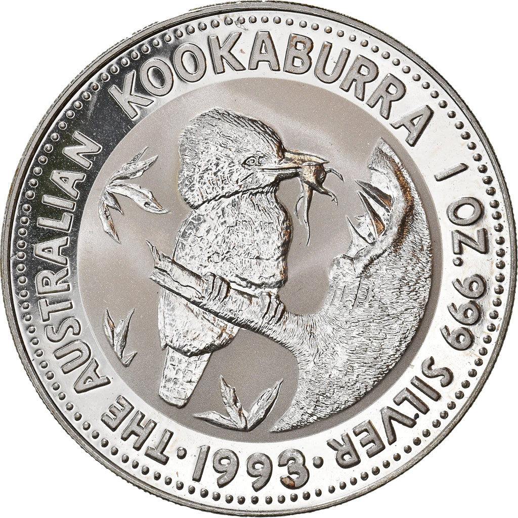 Coin, Australia, Elizabeth II, Australian Kookaburra, 1 Dollar, 1993, 1 Oz
