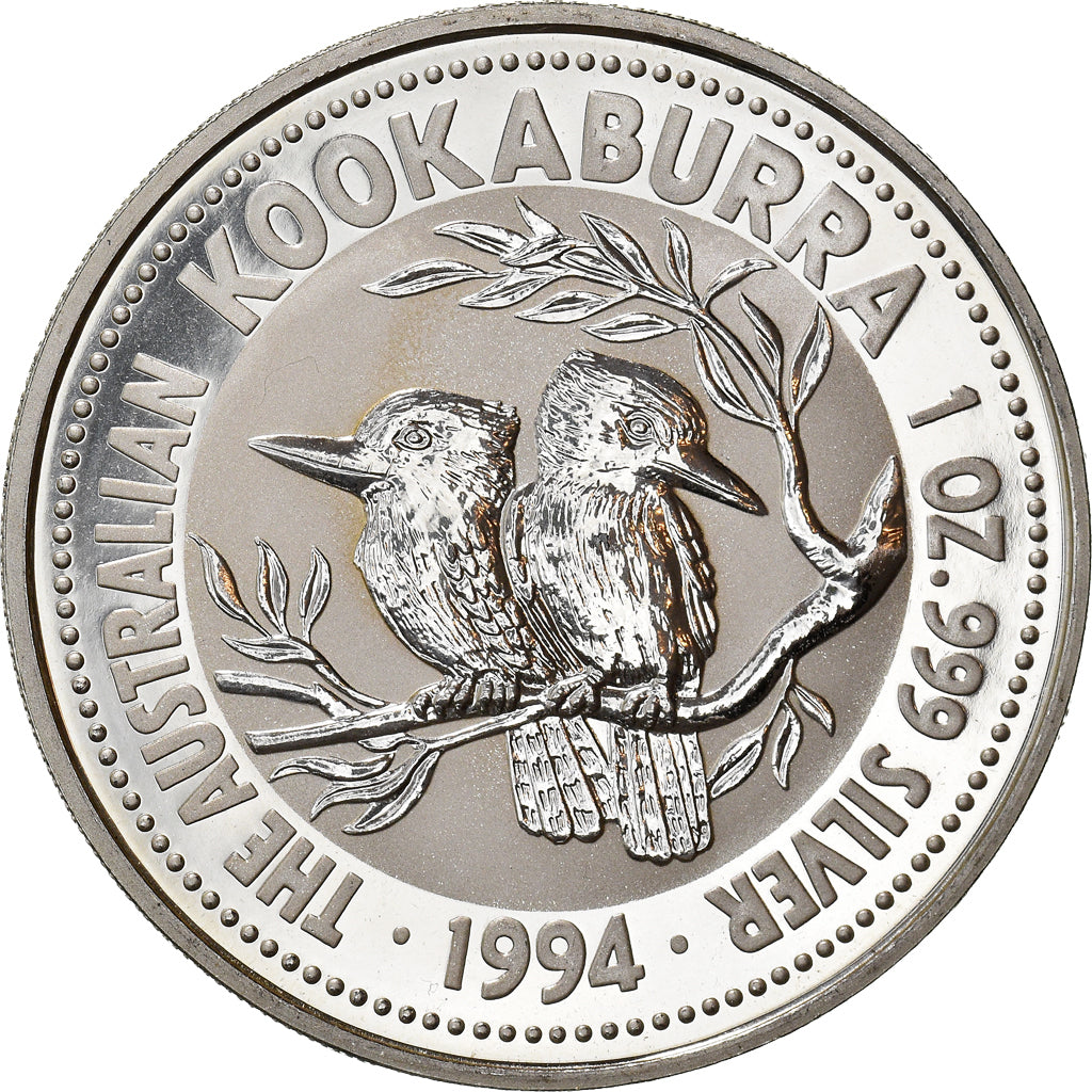 Coin, Australia, Elizabeth II, Australian Kookaburra, 1 Dollar, 1994, 1 Oz