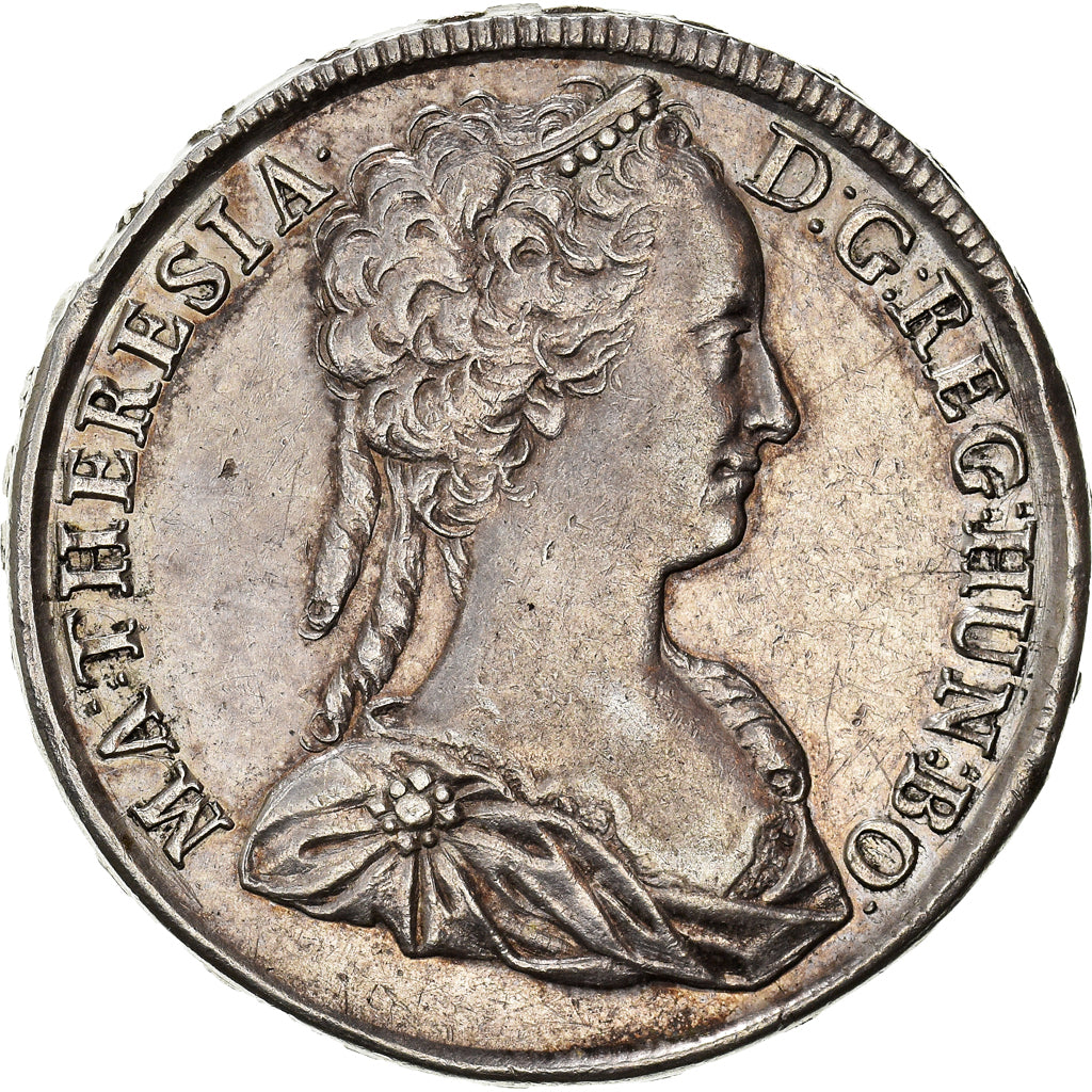 Münze, Ungarn, Maria Theresia, Thaler, 1742, Kremnitz, SS+, Silber, KM:328.3