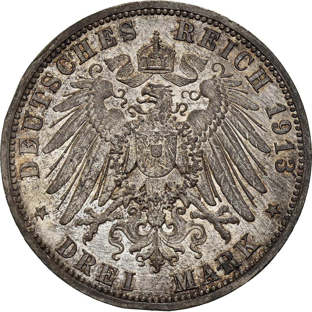 Monnaie, Etats allemands, MECKLENBURG-STRELITZ, Adolph Friedrich V, 3 Mark