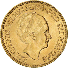 Coin, Netherlands, Wilhelmina I, 10 Gulden, 1925, MS(63), Gold, KM:162