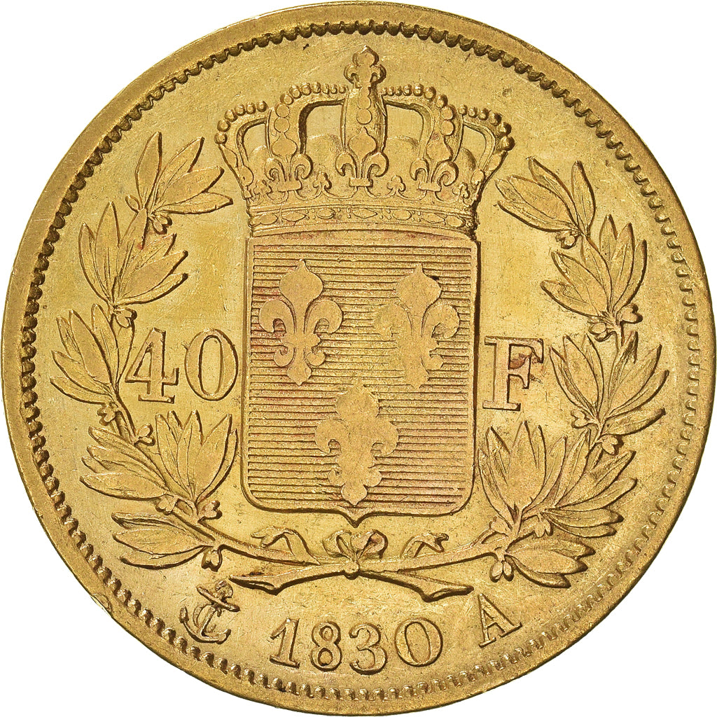 Coin, France, Charles X, 40 Francs, 1830, Paris, EF(40-45), Gold, KM:721.1