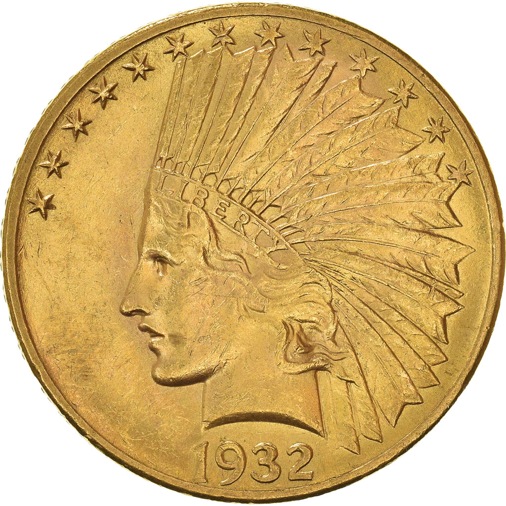 Moneta, Stati Uniti, Indian Head, $10, Eagle, 1932, Philadelphia, SPL-, Oro