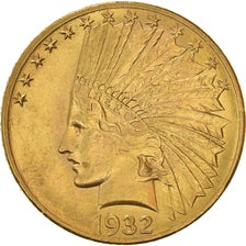 Moneta, Stati Uniti, Indian Head, $10, Eagle, 1932, Philadelphia, SPL-, Oro